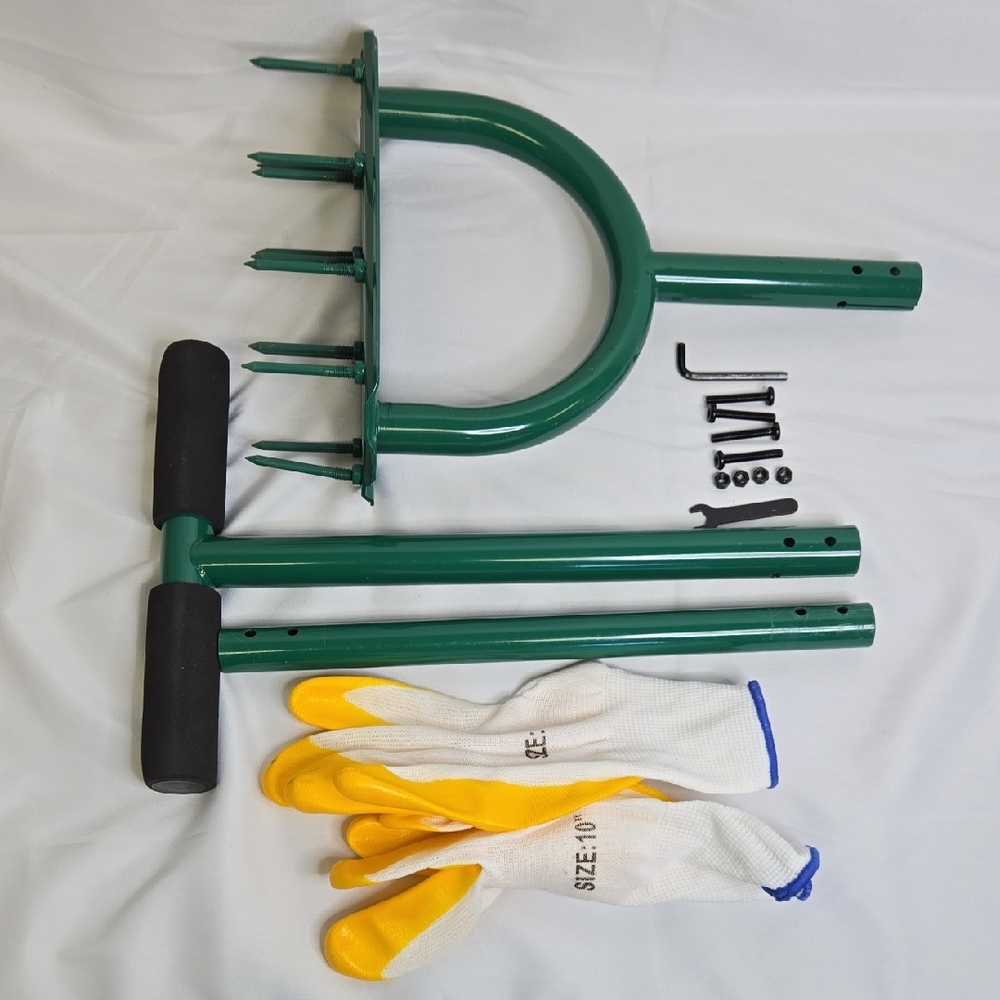 Lawn Aerator, Manual Tool with 13 Soil Spikes, T-handle,‎ FLAWED